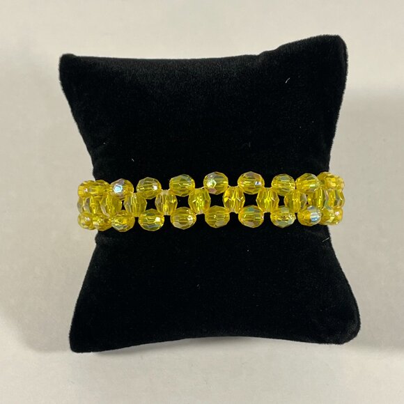 Set of Bracelets! 9 Colors! Acrylic Beads with Cross Weave Pattern! NWT! - Picture 3 of 10